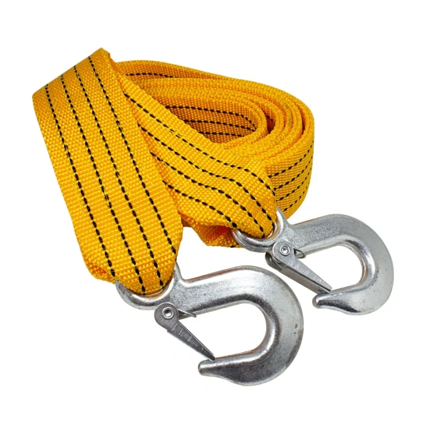 Трос буксировочный тканая лента 6м 3,5т с крюками