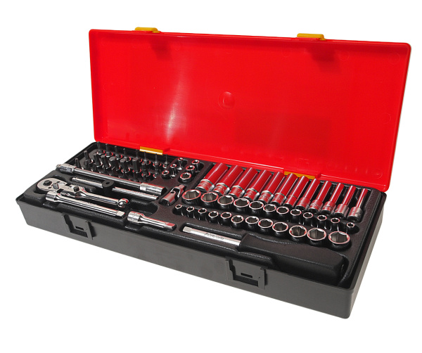 Набор головок комбинированный JTC K2733 (1/4", 73 предмета в кейсе)