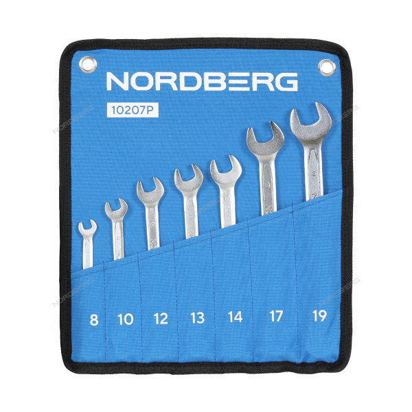 Набор ключей комбинированных NORDBERG 10207P (7 шт), планшет тетрон