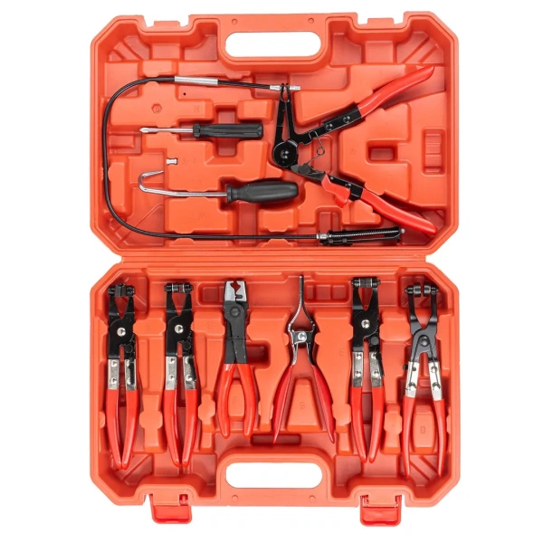 Набор щипцов для снятия и установки хомутов и шлангов 9пр., в кейсе