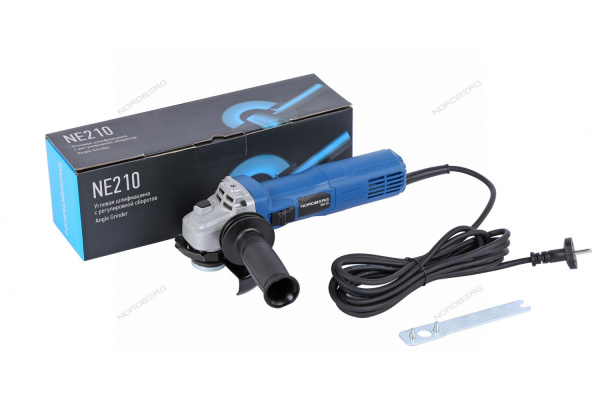 Угловая шлифмашина с регулировкой оборотов NORDBERG NE210 (125 мм, 1020 Вт)