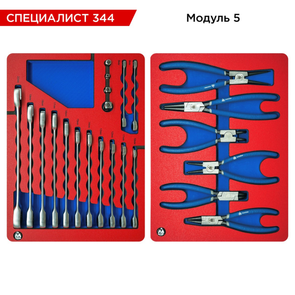 Набор инструментов СПЕЦИАЛИСТ 344 в тележке МАСТАК (344 предмета)