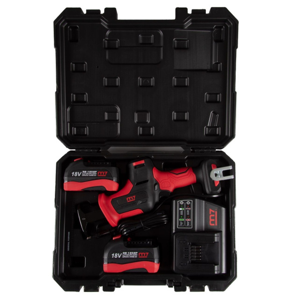 Аккумуляторная пила сабельная 18 В 4 предмета кейс MIGHTY SEVEN DRS-102A