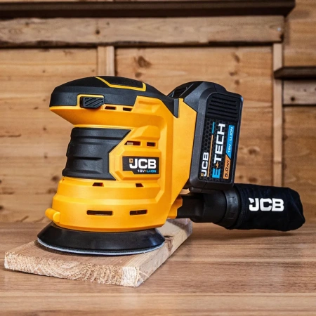 Шлиф.машина орбит.аккум(18OS-B-E) 18V, 0-10 000об/мин,диаметр диска 125мм в к-те с зарядным у-вом (JCB-18VFC-E)2.4A и батареей аккум.(JCB-20LI-E)2.0AH