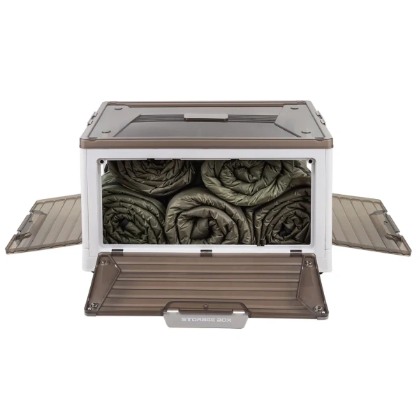 Ящик пластмассовый складной на колесиках для хранения (размер M-52.5х36х29см)