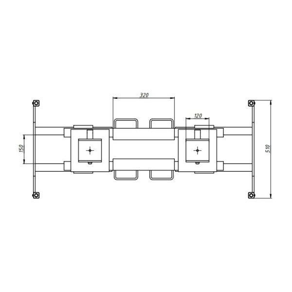 Опорная система для вывешивания передних осей грузового автомобиля 180 мм Гамматест GTM5012