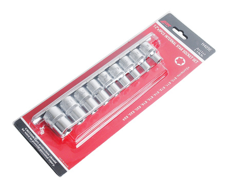 Набор головок торцевых JTC H409E (1/2", TORX, Е10-Е24, 9 предметов)
