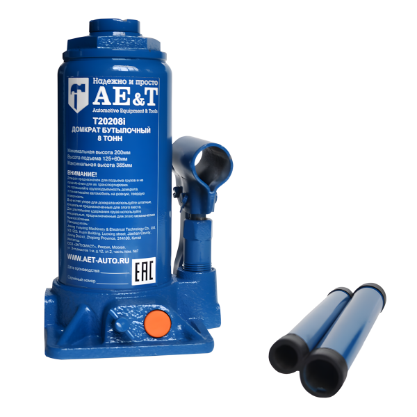 Домкрат бутылочный AE&T T20208i (8 т)