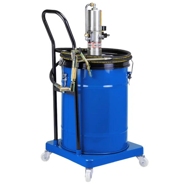 Нагнетатель смазки пневматический перекатной с емкостью 40л (рабоч.давление 410bar,шланг 4м)