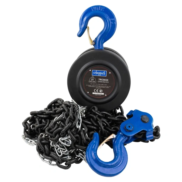 Лебедка механическая подвесная с фиксацией цепи натяжения, 3т (длина цепи - 3м)
