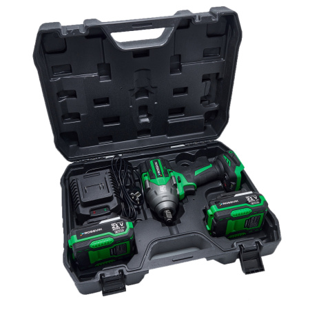 Гайковерт аккумуляторный ROSSVIK RIW-1000/2 (1/2", 1000 Нм, 21 В, 1,9 кг, 2 АКБ, ЗУ, кейс)