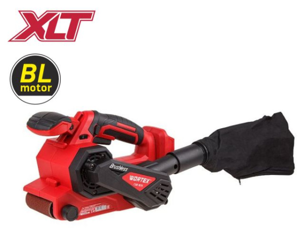Аккум. ленточная шлифмашина WORTEX CSB 1875 в кор. ALL1 XLT SOLO БЕСЩЕТ, 18 В, 120-380 м/мин, 457x76