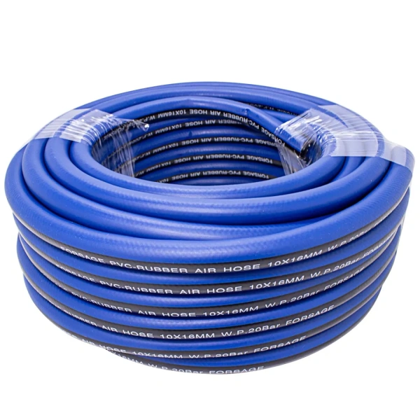 Шланг резиновый воздушный армированный 10мм x 16мм x 15м (20-60бар, раб. t от -30 до +70°С)