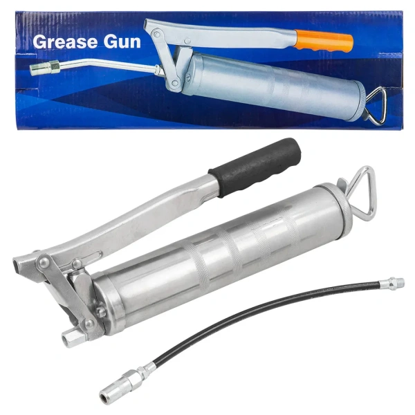 Ручной шприц для густой смазки, 450 мл, с гибким шлангом (300 мм) и закладкой под тубу