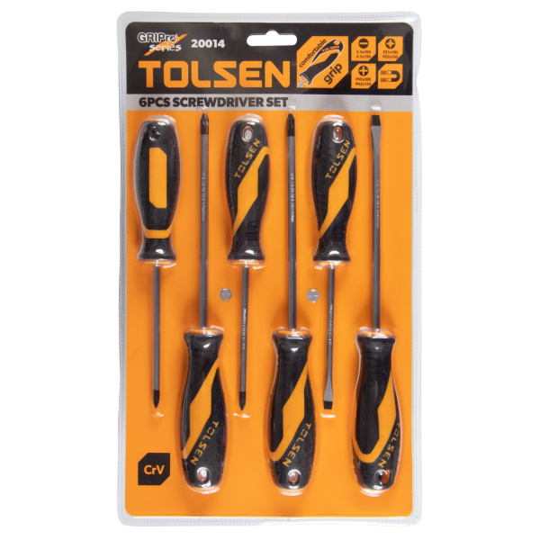 Набор отверток "GRIPro" 6 предметов TOLSEN TT20014