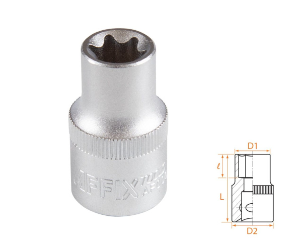 Головка торцевая TORX Е-стандарт 1/2" E14 AFFIX AF00043014