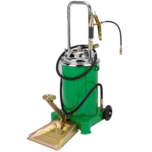 Нагнетатель смазки с ножным приводом (объем бака 12л, раб.давление 310бар, длина шланга 4м)