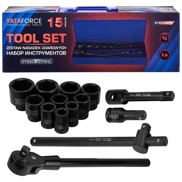 Набор инструментов 15пр. 3/4''(6гр.)