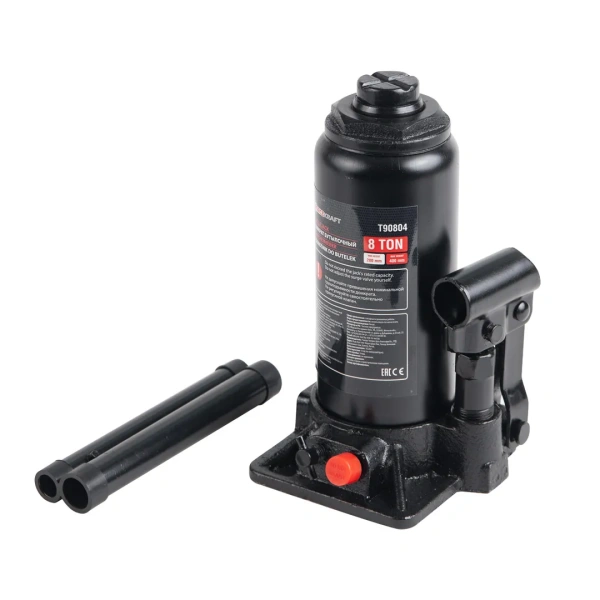 Домкрат бутылочный 8т с клапаном(h min 200мм,h max 400мм)
