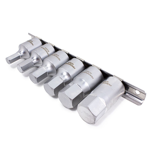 Набор головок 6-гранных для маслосливных пробок, 6пр., 1/2''(8,10,12,14,17,19мм)