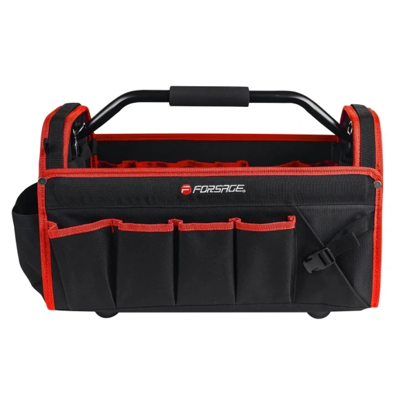 Сумка для инструментов открытого типа (500х250х320мм, 31 карман, каркас из легких металлов и ручка с паралоновой накладкой+ремень''через плечо'')