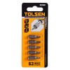 Набор вставок (бит) торцевых 1/4" Square №2 25 мм 5 предметов TOLSEN TT20280