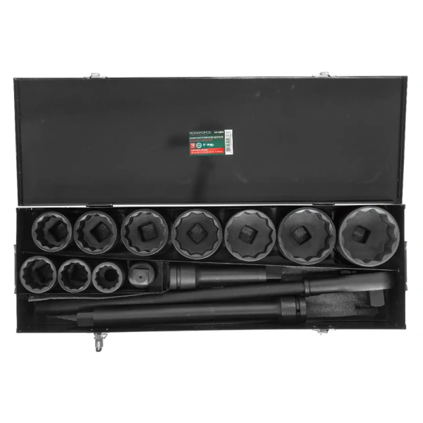 Набор инструментов ударных,15пр. 1''12гр.(36,41,46,50,55,60,65,70,75,80мм),в метал. кейсе