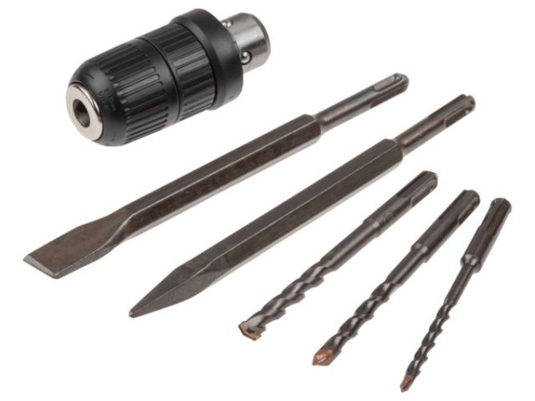 Перфоратор WORTEX RH 2829 в чем. + (2 зубила, 3 сверла) 900 Вт, 3.2 Дж, 28 мм, 4 режима, SDS-plus, Б