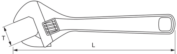 Ключ разводной Thorvik AJW100, 100 мм