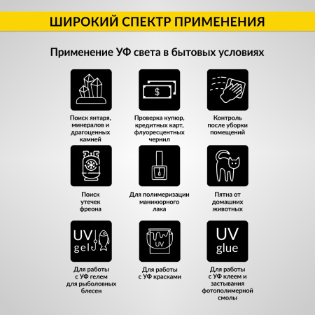 Фонарь ультрафиолетовый, 51 светодиод iCartool IC-L201