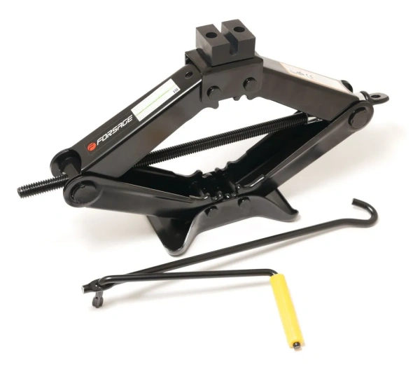 Домкрат механический ''ромб''2.0т с резиновой подставкой (h min 120мм, h max 413мм)