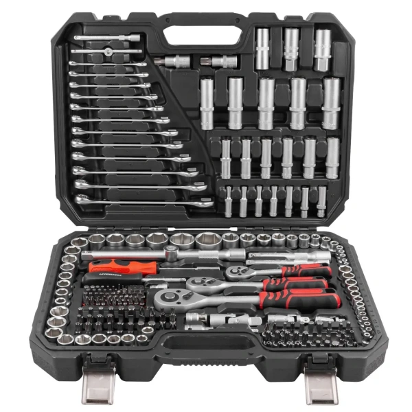 Набор инструментов 218пр. 1/4'',3/8'',1/2''(6гр.)(4-32мм)