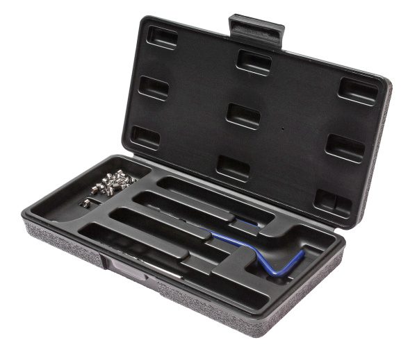 Набор инструментов для восстановления резьбы JTC 4780 (вставки М5x0.8, L=6,7 мм, 20 шт., 24 предмета)