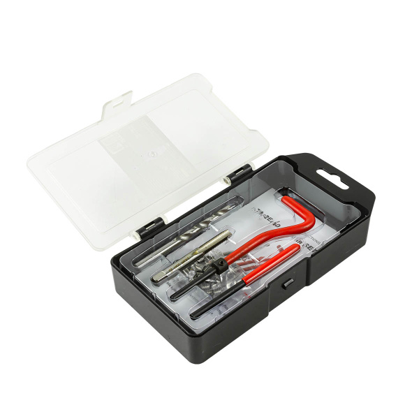 Набор инструментов и футорок для восстановления резьбы М6х1.0, 25пр., в кейсе