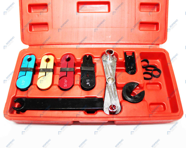 Набор приспособлений для разборки топливных и других трубопроводов (8 предметов) Хорекс Авто HZ 25.1.088