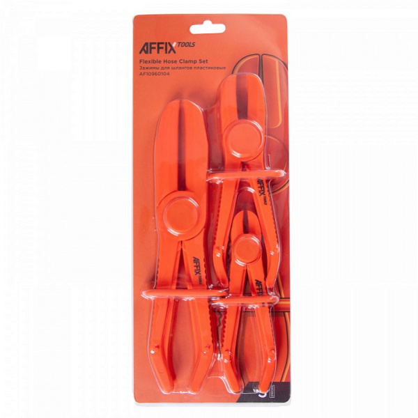 Зажимы для шлангов пластиковые AFFIX AF10960104, 15-60 мм, 3 предмета