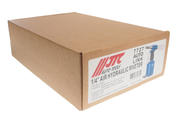 Заклепочник пневматический усиленный JTC 7727 (1/4", шток 18 мм, 90PSI 2000LBF)