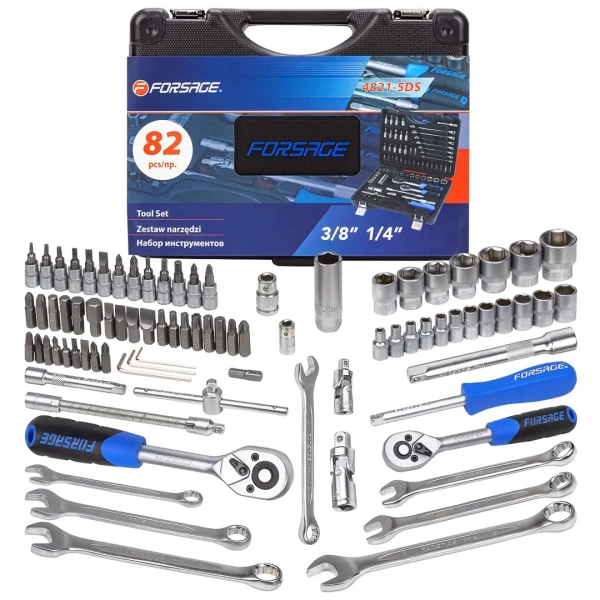 Набор инструментов 82 пр. 1/4''3/8''(6гр.)(4-22мм)