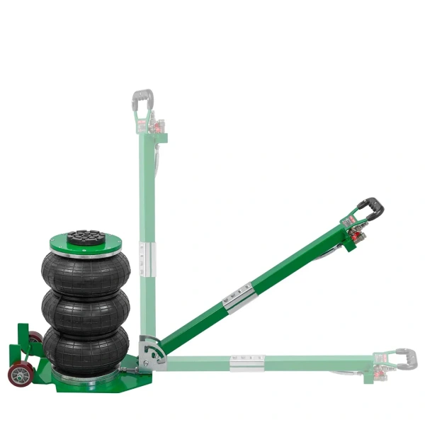 Домкрат подкатной пневматический 3т (4-8bar, h min 135мм, h max 400мм, 3 подушки, Ø250мм)