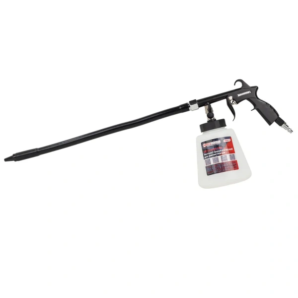 Пистолет пневматический ''Tornado'' для химчистки салона а/м с гибким наконечником и емкостью 1л (расход воздуха 400 л/мин,6-9.6 бар)