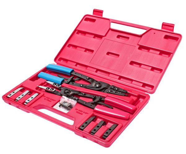 Набор щипцов для стопорных колец с наконечниками JTC 3471 (12 предметов в кейсе)