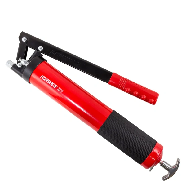 Шприц для нагнетания густой смазки ручной 600мл в комплекте с жестким(L-170мм) и гибким(L-330мм) наконечником (1шток,''под закладку'')