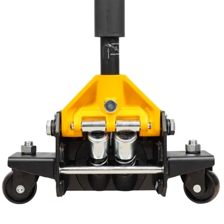 Домкрат подкатной гидравлический двухпоршневой с резиновой накладкой 3,5т (h min 100мм, h max 508мм)