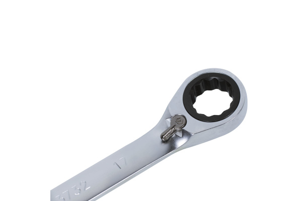 Ключ трещоточный комбинированный с флажковым переключением 17 мм KING TONY 373217M