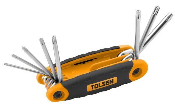 Набор Torx T9H-T40H с отверстием складной 8 предметов TOLSEN TT20069