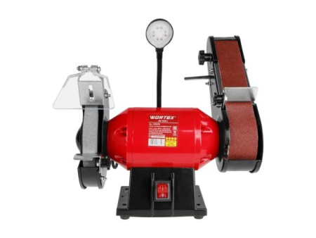 Станок точильно-шлифовальный WORTEX BG 1535 L в кор. 250 Вт, 150 мм, лента 685х50 мм, подсветка