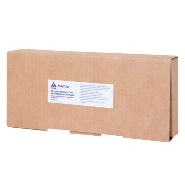 Фильтр влагоотделитель с редуктором и лубрикатор МАСТАК 690-21 (1/4", 16 бар)