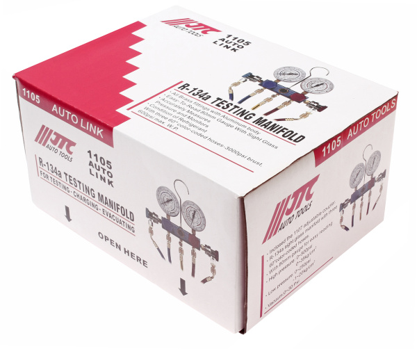 Устройство для заправки автокондиционера R-134a JTC 1105 (L=150 см)