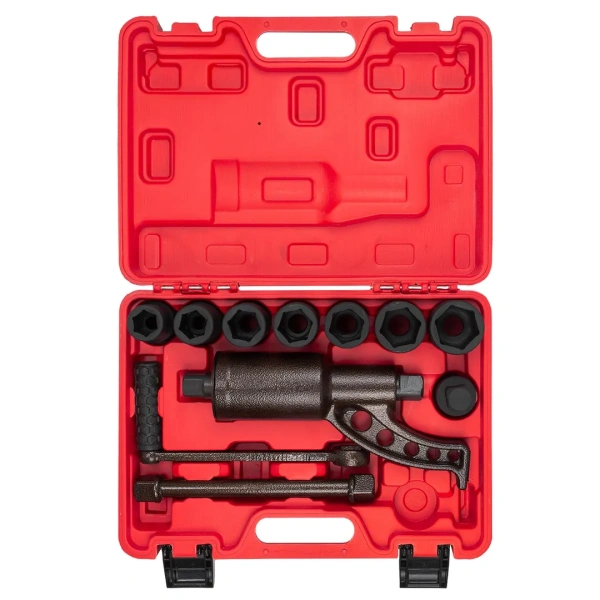 Гайковерт ручной с редуктором 1''(Головки-24мм,27мм,30мм,32мм,33мм,38мм,41мм,1''и адаптер 1'', длина-270мм, передаточное число 1:58, 4800 Н/м)