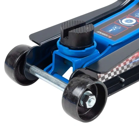 Домкрат подкатной гидравлический низкопрофильный 3т (поворотная ручка 360°,h min 85мм, h max 385мм)